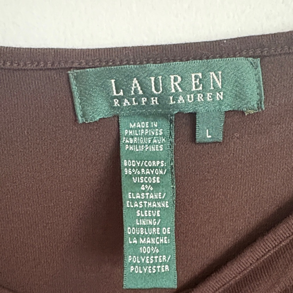 Ralph Lauren Dark Brown Blouse - Picture 2 of 6